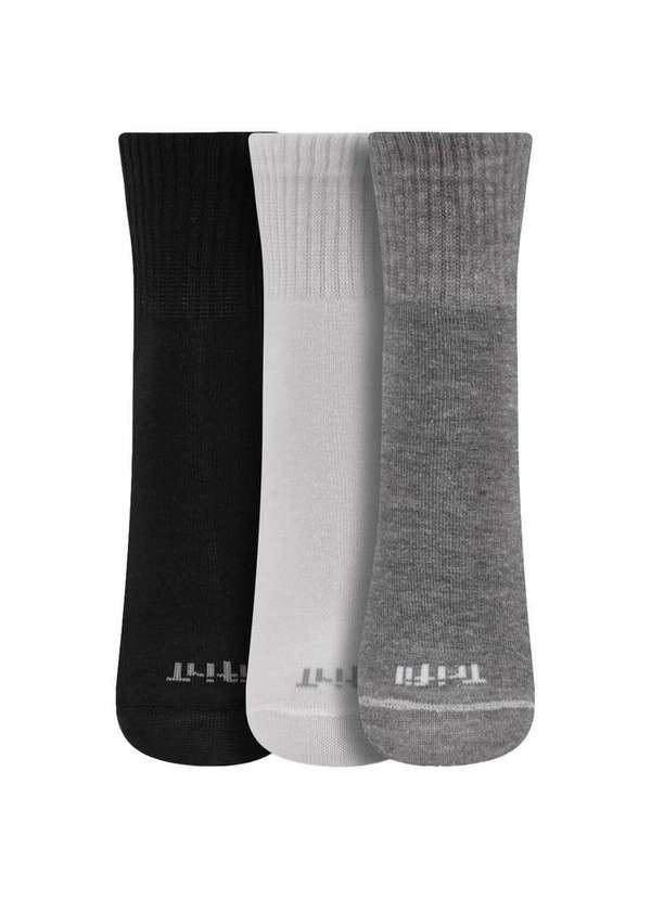 Trifil - Kit 3 pares de Meias Cano Curto Trifil 8011 0901-Preto-Branco-Mescla 2