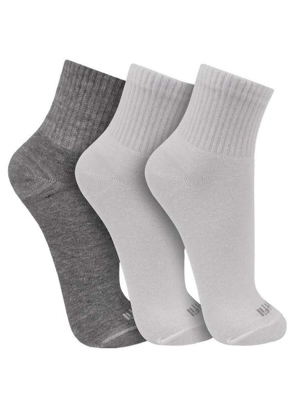 Trifil - Kit 3 pares de Meias Cano Curto Trifil 8011 0902-Mescla-Branco