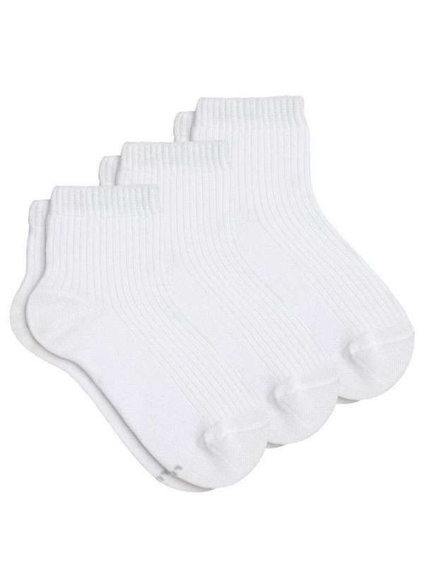 Lupo - Kit 3 pares de Meias Cano Médio Lupo 4571-001 Branco