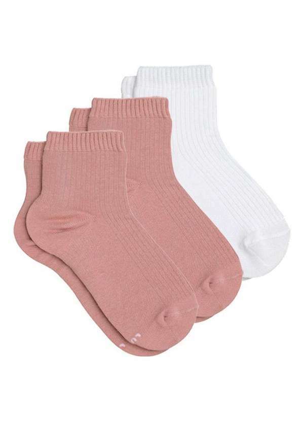 Lupo - Kit 3 pares de Meias Cano Médio Lupo 4571-001 Nude-Branco