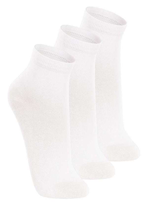 Lupo - Kit 3 pares de Meias Cano Médio Lupo 4576-003 Branco