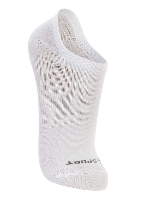 Lupo - Kit com 3 Meias Esportiva Invisível Lupo 3170-089 0900-Branco 2