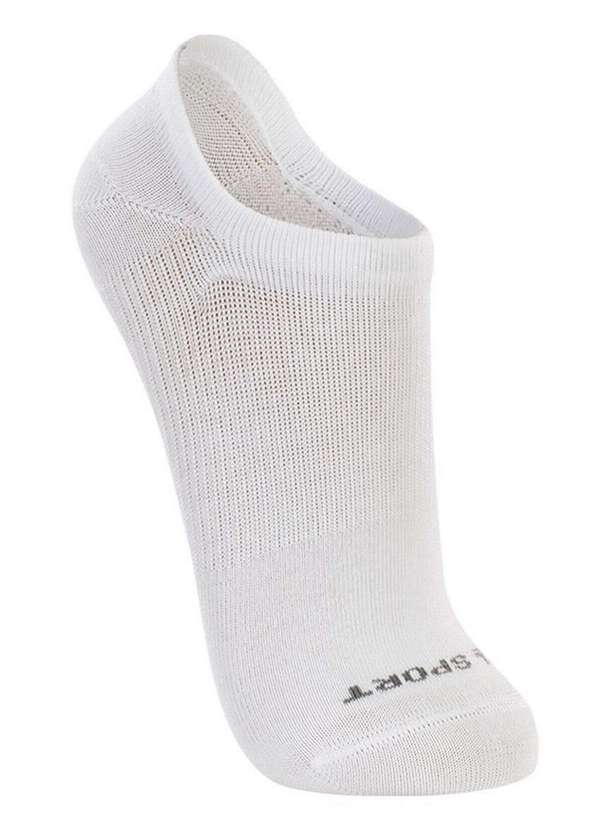 Lupo - Kit com 3 Meias Esportiva Invisível Lupo 3170-089 0902-Branca-Cinza-Preta 2