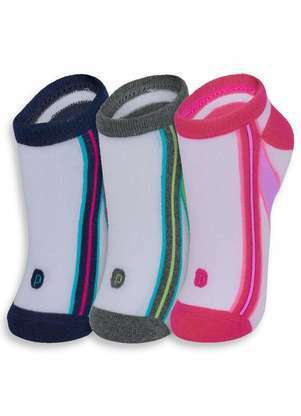 Puket - Kit com 3 Meias Esportiva Multicores - PUKET