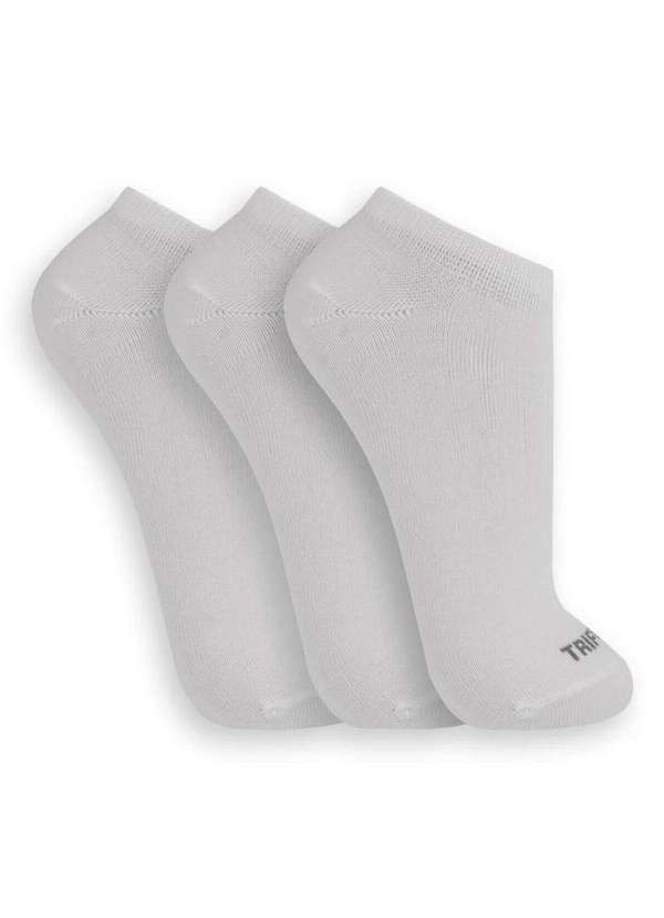 Trifil - Kit com 3 Meias Esportivas Cano Curto 6227 0001-Branco