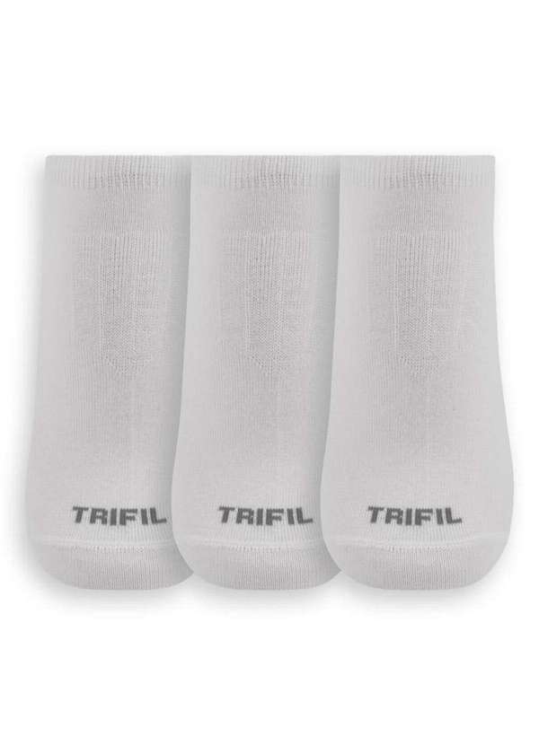 Trifil - Kit com 3 Meias Esportivas Cano Curto 6227 0001-Branco 2
