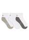 Selene - Kit com 3 Meias Esportivas Cano Curto Selene 4310-001 999-Preto-Branco-Cinza - variação: 998-Branco-Cinza-Preto