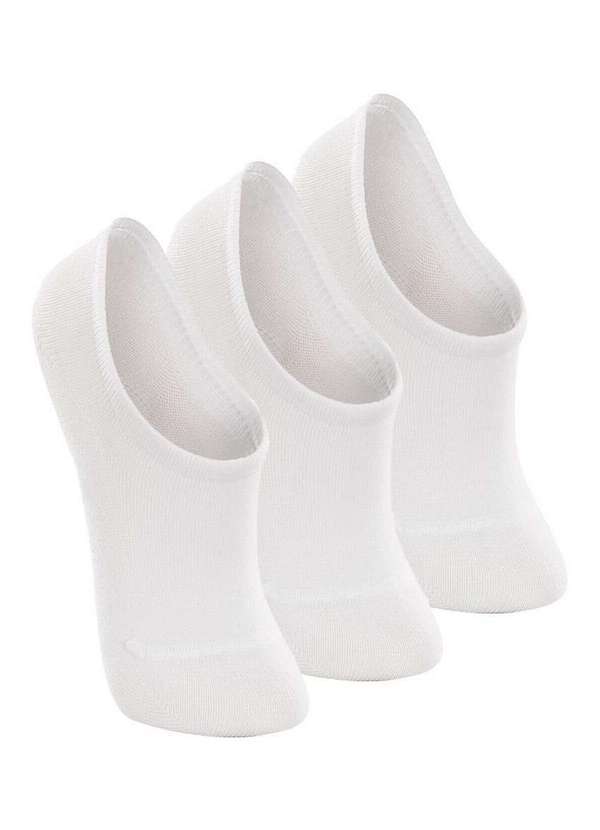 Lupo - Kit 3 pares de Meias Invisível Lupo 4270-002 Branco