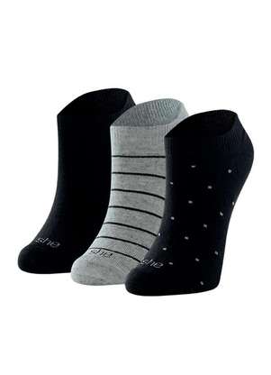 Kit 3 pares de Meias Invisível She 287.02 - SHE