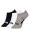 Puma - Kit com 3 Meias Puma 4755-001 999-Preto-Branco-Cinza-Mescla - variação: 999-preto-branco-cinza-mescla