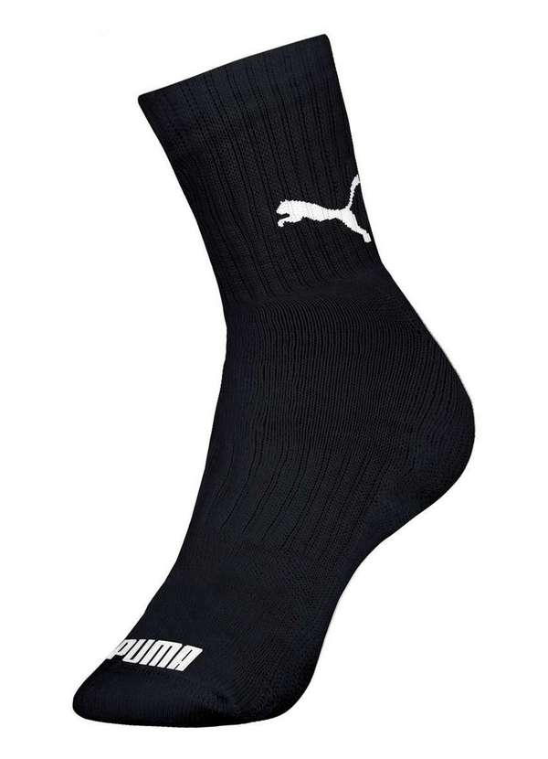 Puma - Kit com 3 Meias Puma 4795-001 997-Preto-Branco 2