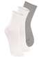 Lupo - Kit 3 pares de Meias sem Punho Cano Médio Lupo 4421-001 Preto-Branco - variação: Branco-Cinza