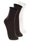 Lupo - Kit 3 pares de Meias sem Punho Cano Médio Lupo 4421-001 Preto-Branco - variação: Preto-Branco