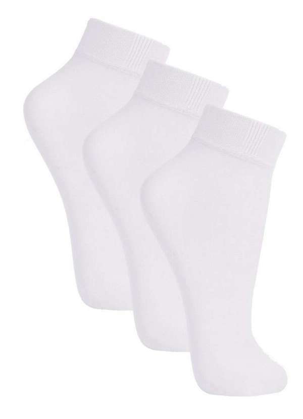 Lupo - Kit 3 pares de Meias Soquete Fio 20 Loba 5530-001 Branco