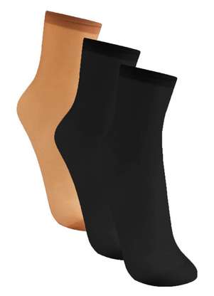 Kit 3 pares de Meias Soquete Fio 20 Trifil 6126 - TRIFIL