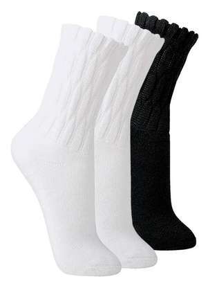 Kit com 3 pares de Meias Aeróbica Lupo 4810-003 - LUPO