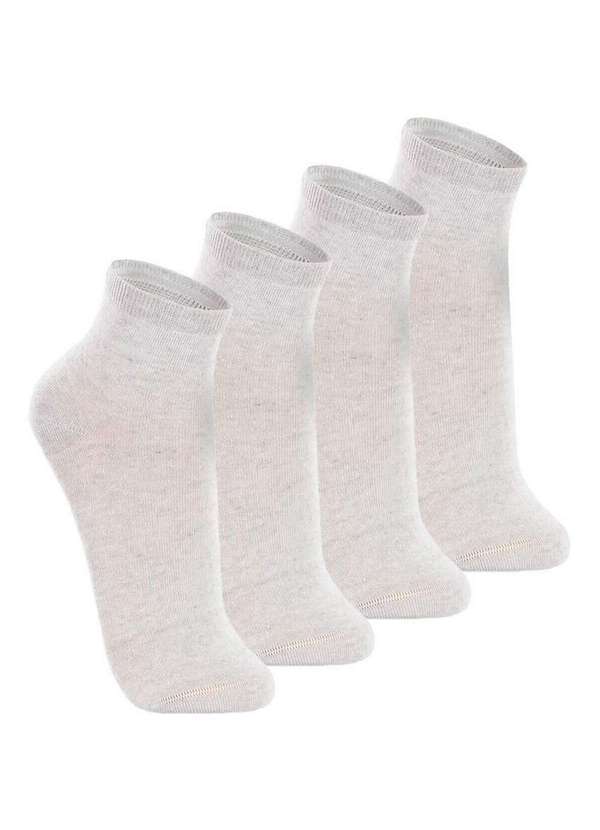 Lupo - Kit com 4 pares de Meias Cano Médio Lupo 4200-088 Cinza