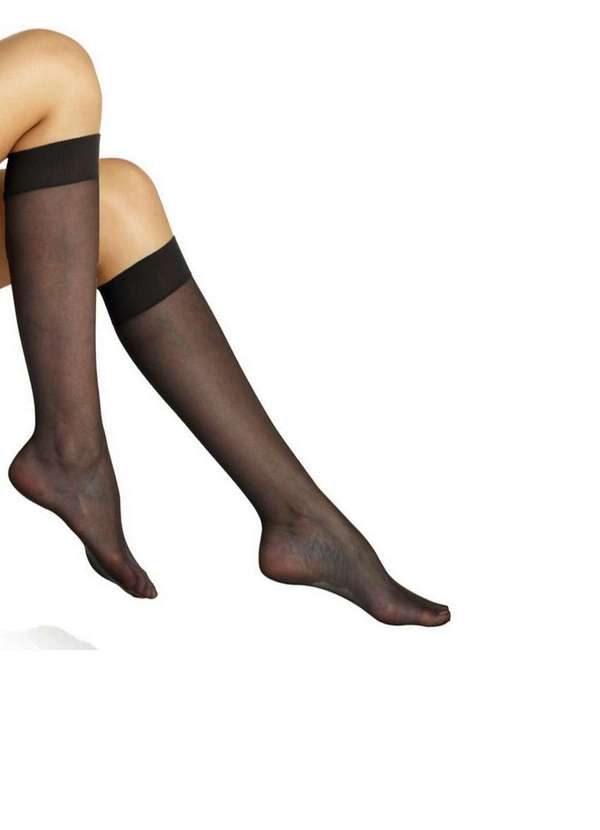 Lupo - Kit 6 pares de Meias 3/4 Fio 15 com Elastano Loba 5540-001 Preto 2