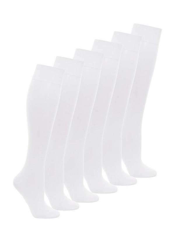Lupo - Kit 6 pares de Meias 3/4 Fio 40 Opaca Loba 5550-001 Branco