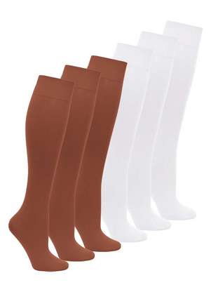 Lupo - Kit 6 pares de Meias 3/4 Fio 40 Opaca Loba 5550-001 - LUPO