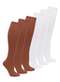 Lupo - Kit 6 pares de Meias 3/4 Fio 40 Opaca Loba 5550-001 Preto - variação: Pó-De-Arroz-Branco
