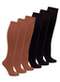Lupo - Kit 6 pares de Meias 3/4 Fio 40 Opaca Loba 5550-001 Preto - variação: Pó-De-Arroz-Preto