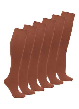 Lupo - Kit 6 pares de Meias 3/4 Fio 40 Opaca Loba 5550-001 - LUPO