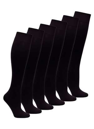 Lupo - Kit 6 pares de Meias 3/4 Fio 40 Opaca Loba 5550-001 - LUPO