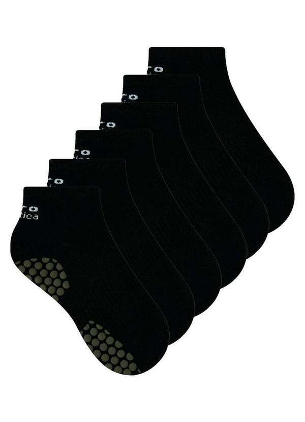 Selene - Kit 6 pares de Meias Hidroginástica Selene 4010-001 Preto