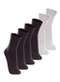 Lupo - Kit com 6 pares de Meias Cano Longo Lupo 4575-088 Preto-Cinza - variação: Preto-Cinza