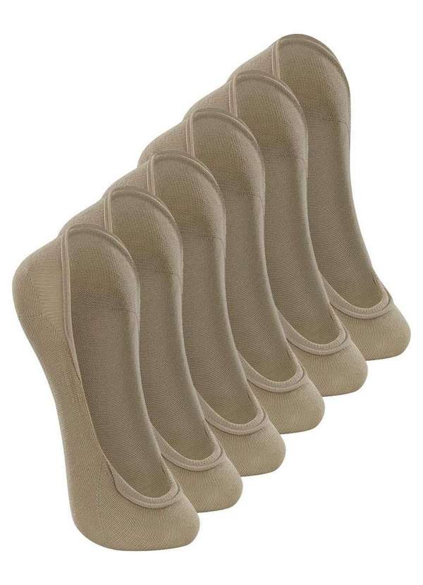 Lupo - Kit 6 pares de Sapatilha Lupo 3287-001 Bege