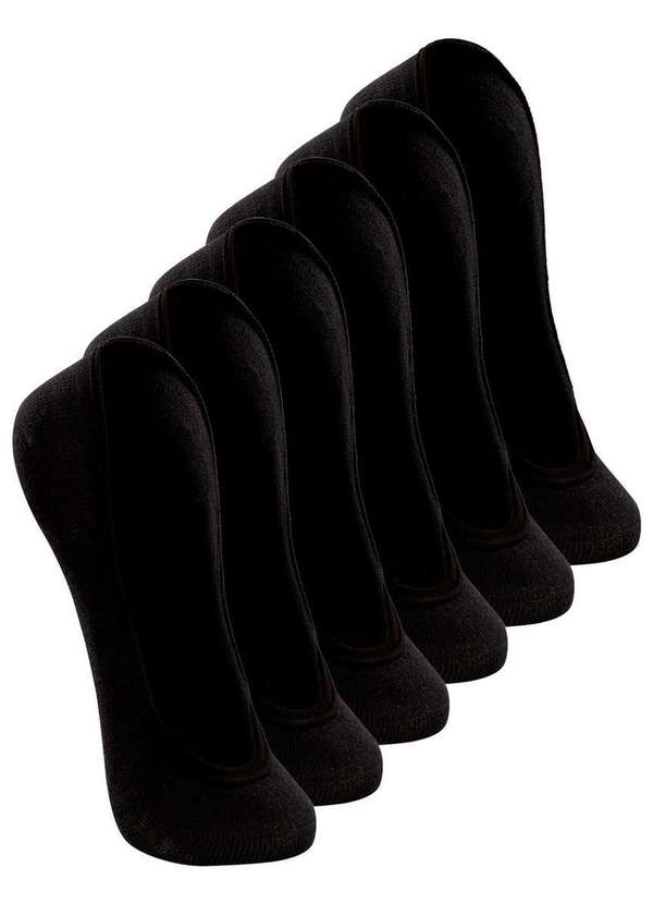 Lupo - Kit 6 pares de Sapatilha Lupo 3287-001 Preto