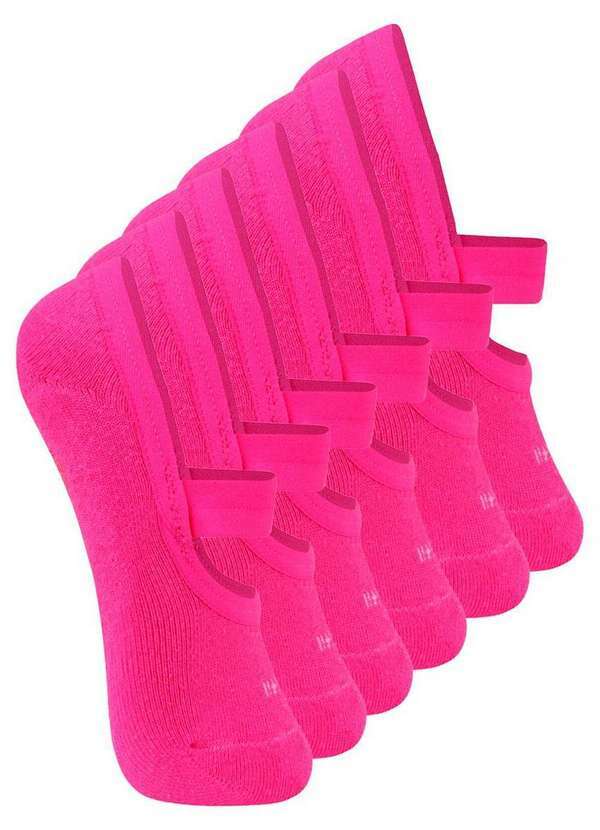 Trifil - Kit 6 pares de Sapatilhas Antiderrapante Pilates Trifil 6214 Rosa-Fruti