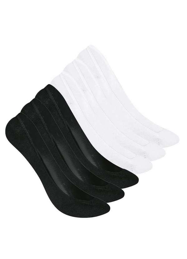 Selene - Kit 6 pares de Sapatilhas Selene 7340-003 Preto-Branco