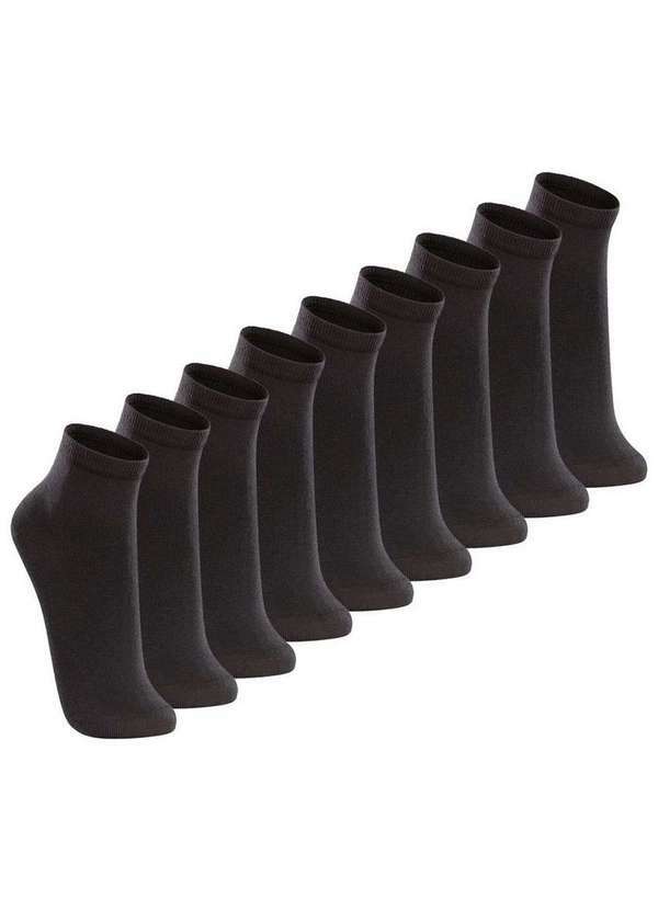 Lupo - Kit 9 pares de Meias Cano Médio Lupo 4576-003 Preto