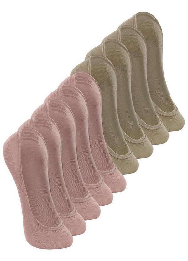 Lupo - Kit 9 pares de Sapatilha Lupo 3287-001 Nude-Bege