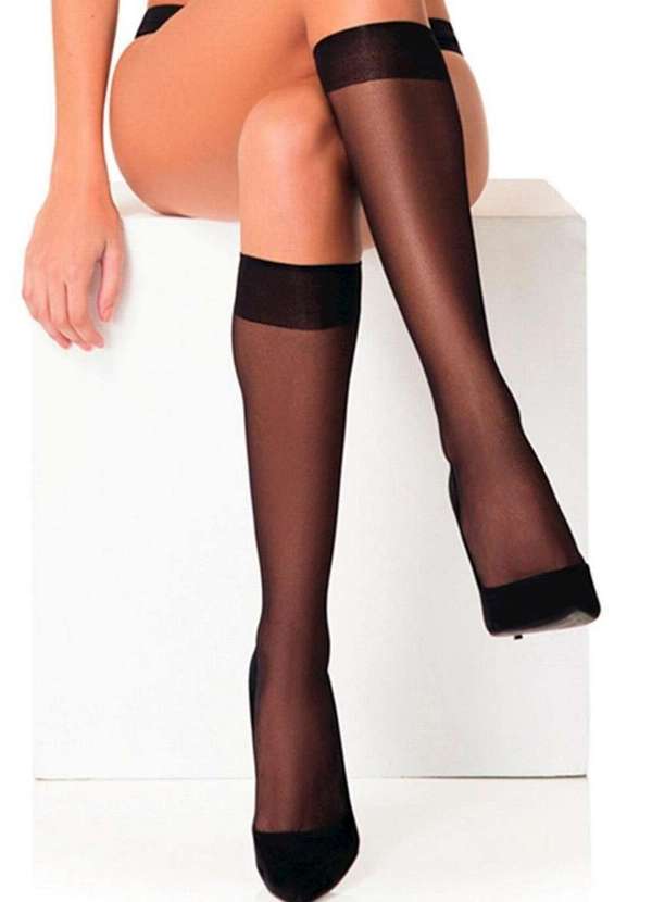 Trifil - Meia 3/4 Fio 20 Trifil 6106 08-Preto 2