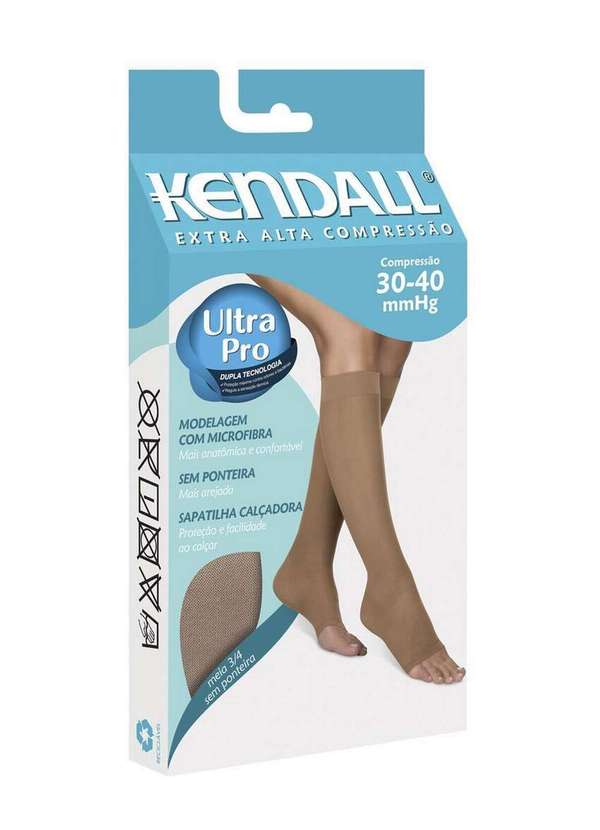 Kendall - Meia 3/4 Kendall Extra Alta Compressão Mel