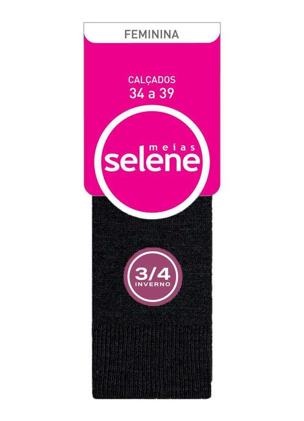 Selene - Meia 3/4 Selene 7001-001 550-Preto 2