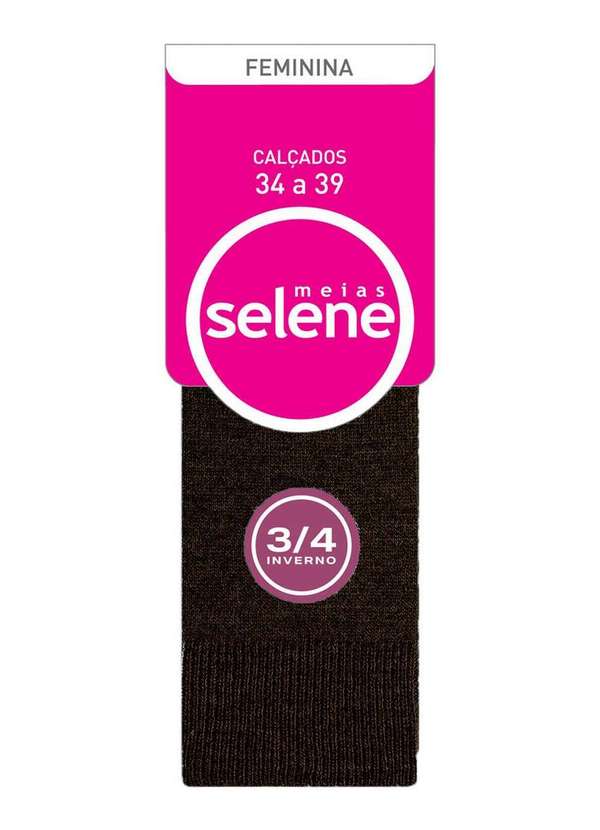 Selene - Meia 3/4 Selene 7001-001 750-Café 2