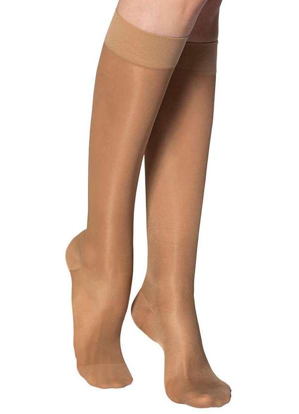 Lupo - Meia 3/4 Suave Compressão com Ponteira Loba 59700-002 6540-Pó-De-Arroz 3
