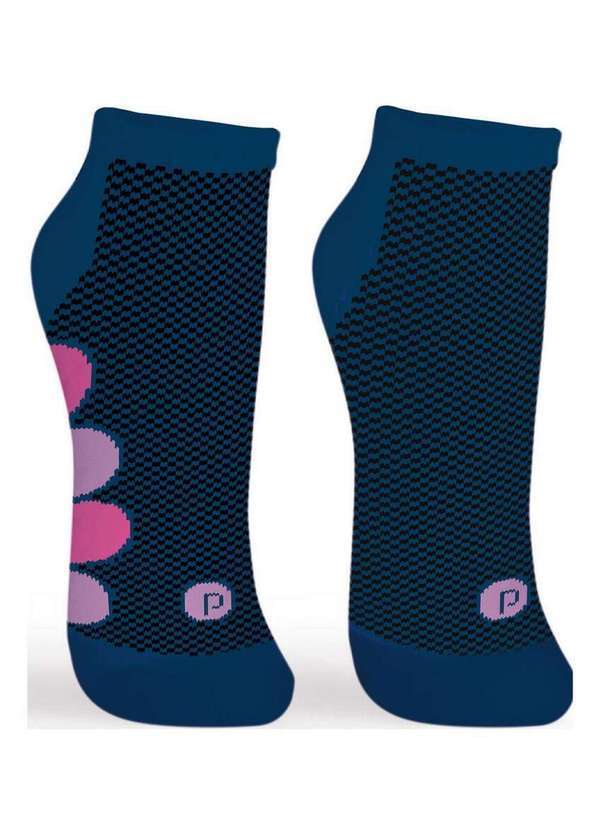 Puket - Meia Antiderrapante Pilates Puket 8528 5538-390-Azul-Marinho