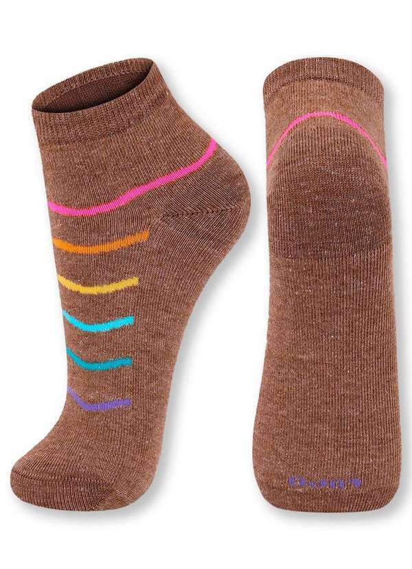 Lupo - Meia Cano Curto Lupo 4535-315 7200-Mescla-Chocolate-