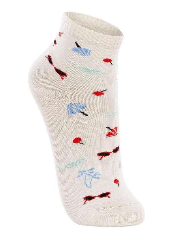 Lupo - Meia Cano Curto Lupo 4570-357 8056-Off-White