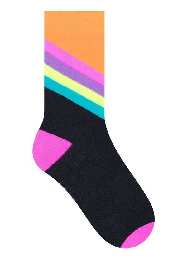 Selene - Meia Corrida Selene 4965-001 502-Grafite-Pink-Fluor