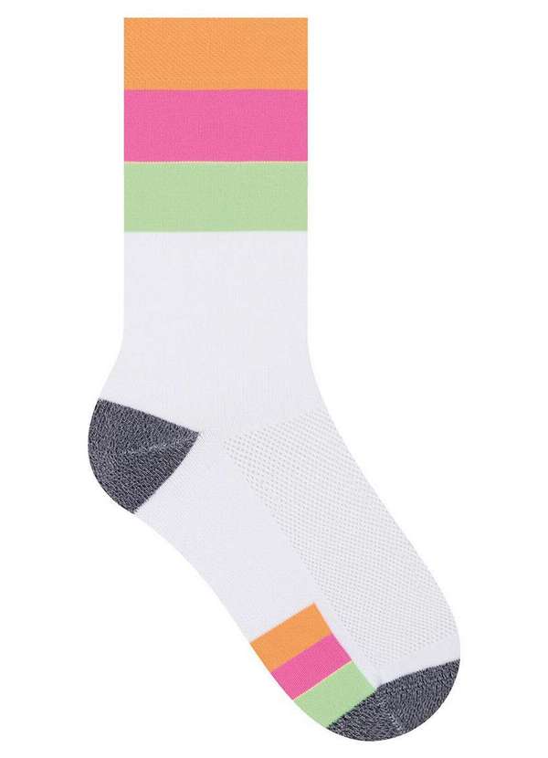 Selene - Meia Corrida Selene 4965-001 501-Branco-Preto-Mescla