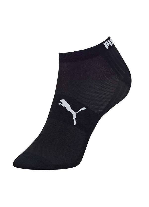 Puma - Meia Esportiva Invisível Puma 4480-001 553-Preto-Branco