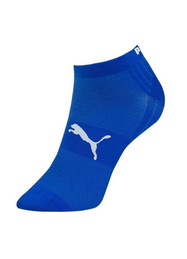 Puma - Meia Esportiva Invisível Puma 4480-001 645-Azul-Royal-Branco