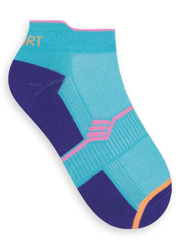 Selene - Meia Esportiva Cano Curto Selene 4780-002 502-Jade-Roxo-Intenso