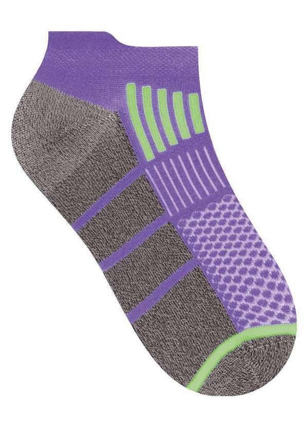 Selene - Meia Esportiva Cano Curto Selene 4855-001 501-Ultra-Violeta-Preto-Mescla